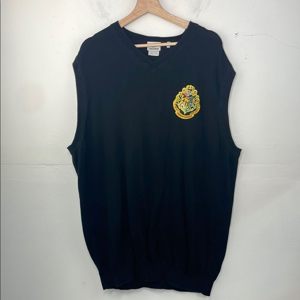 Lacoste Black Vest Sweater 4X Long